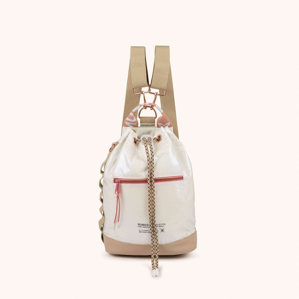 Mochila Saco Adaptable en Poliamida Reciclada DEEP RECYCLED DRAWSTRING BACKPACK HONEY
