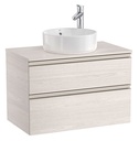 Mueble base The Gap/Hebe c/2 cajones p/lavabo de sobre encimera central, 805x460x537 mm, fresno nórdico, (A851501434)