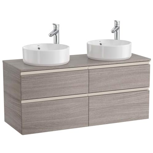 [PROCA851506547] Mueble base The Gap c/4 cajones, p/2 lavabos de sobre encimera 1200x460x537 mm, gris mate, (A851506547)