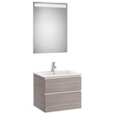 Conjunto Pack The Gap (mueble base c/2 cajones, lavabo central y espejo LED) 605x460x537 mm, nogal, (A851509517)