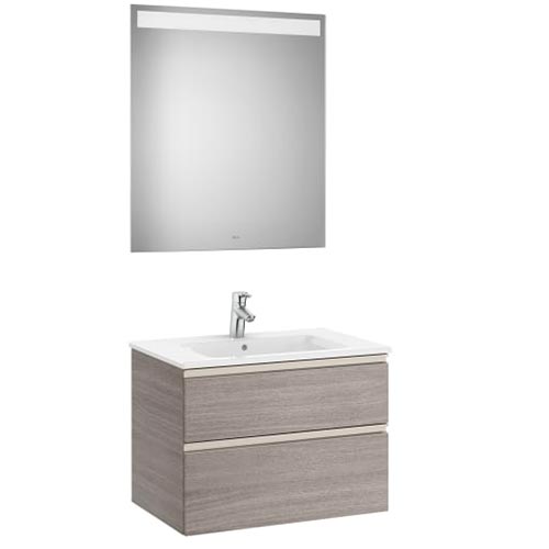 [PROCA851510548] Conjunto Pack The Gap (mueble base c/2 cajones, lavabo central y espejo LED) 705x460x537 mm, azul mate, (A851510548)