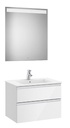 Conjunto Pack The Gap (mueble base c/2 cajones, lavabo central y espejo LED) 705x460x537 mm, blanco brillo, (A851510806)