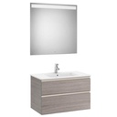 Conjunto Pack The Gap (mueble base c/2 cajones, lavabo central y espejo LED) 805x460x537 mm, azul mate, (A851511548)
