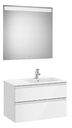 Conjunto Pack The Gap (mueble base c/2 cajones, lavabo derecha y espejo LED) 805x460x537 mm, blanco brillo, (A851513806)