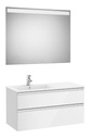 Conjunto Pack The Gap (mueble base c/2 cajones, lavabo izquierda y espejo LED) 1005x460x537 mm, blanco brillo, (A851514806)