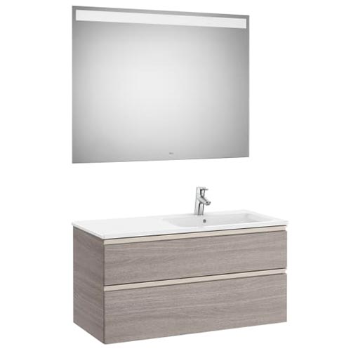 [PROCA851515548] Conjunto Pack The Gap (mueble base c/2 cajones, lavabo derecha y espejo LED) 1005x460x537 mm, azul mate, (A851515548