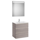Conjunto Pack The Gap (mueble base c/3 cajones, lavabo central y espejo LED) 705x460x763 mm, nogal, (A851518517)