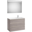 Conjunto Pack The Gap (mueble base c/3 cajones, lavabo derecha y espejo LED) 1005x460x763 mm, nogal, (A851523517)