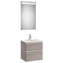 Conjunto Pack The Gap (mueble base compacto c/2 cajones, lavabo y espejo LED) 505x380x537 mm, blanco mate, (A851525509)