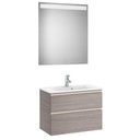 Conjunto Pack The Gap (mueble base compacto c/2 cajones, lavabo y espejo LED) 705x380x537 mm, nogal, (A851527517)