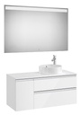 Conjunto Pack The Gap (mueble base 2 caj., espejo LED, p/lav. sobre encim. dcha.) 1100x460x537 mm, bl. brillo, (A851535806)