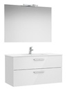 Conjunto Pack New Victoria (mueble base c/2 caj., lavabo, espejo, aplique LED) 1005x453x513 mm, blanco br., (A851605806)