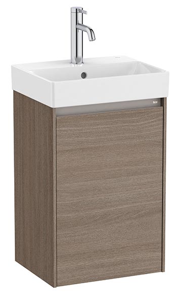 Conjunto Unik Ona (mueble base c/1 puerta y lavabo de FINECERAMIC) 400x320x645 mm, olmo oscuro, (A851677511)