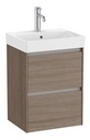 Conjunto Unik Ona (mueble base compacto c/2 cajones y lavabo de FINECERAMIC) 450x360x645 mm, olmo oscuro, (A851681511)