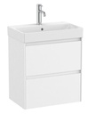 Conjunto Unik Ona (mueble base compacto c/2 cajones y lavabo de FINECERAMIC) 550x360x645 mm, blanco mate, (A851683509)