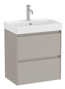 Conjunto Unik Ona (mueble base compacto c/2 cajones y lavabo de FINECERAMIC) 550x360x645 mm, gris mate, (A851683510)