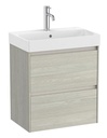 Conjunto Unik Ona (mueble base compacto c/2 cajones y lavabo de FINECERAMIC) 550x360x645 mm, roble claro, (A851683512)