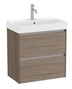 Conjunto Unik Ona (mueble base compacto c/2 cajones y lavabo de FINECERAMIC) 600x360x645 mm, olmo oscuro, (A851684511)