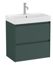 Conjunto Unik Ona (mueble base compacto c/2 cajones y lavabo de FINECERAMIC) 600x360x645 mm, verde mate, (A851684513)