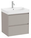Conjunto Unik Ona (mueble base c/2 cajones y lavabo de FINECERAMIC) 600x460x645 mm, gris mate, (A851688510)
