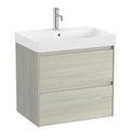 Conjunto Unik Ona (mueble base c/2 cajones y lavabo de FINECERAMIC) 650x460x645 mm, roble claro, (A851689512)