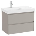 Conjunto Unik Ona (mueble base c/2 cajones y lavabo de FINECERAMIC a la izquierda) 800x460x645 mm, gris mate, (A851692510)