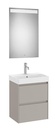 Conjunto Pack Ona (mueble base compacto c/2 cajones, lavabo FINECERAMIC y espejo LED) 500x360x645 mm, gris mate, (A851698510)