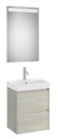 Conjunto Pack Ona (mueble base compacto c/2 cajones, lavabo FINECERAMIC y espejo LED) 500x360x645 mm, roble claro, (A851698512)