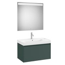 Conjunto Pack Ona (mueble base c/1 cajón, lavabo centrado de FINECERAMIC y espejo LED) 800x460x505 mm, verde mate, (A851701513)