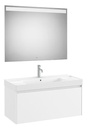 Conjunto Pack Ona (mueble base c/1 cajón, lavabo de FINECERAMIC y espejo LED) 1000x460x505 mm, blanco mate, (A851702509)