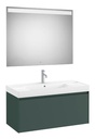 Conjunto Pack Ona (mueble base c/1 cajón, lavabo de FINECERAMIC y espejo LED) 1000x460x505 mm, verde mate, (A851702513)