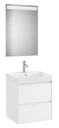 Conjunto Pack Ona (mueble base c/2 cajones, lavabo de FINECERAMIC y espejo LED) 550x460x645 mm, blanco mate, (A851703509)