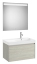 Conjunto Pack Ona (mueble base c/1 cajón, lavabo a la derecha y espejo LED) 800x460x505 mm, roble claro, (A851721512)