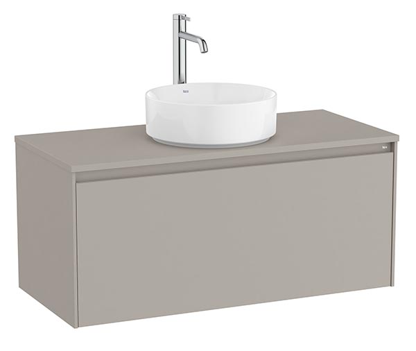 Mueble base Ona c/1 cajón, p/lavabo de sobre encimera, 994x457x443 mm, gris mate, (A851726510)
