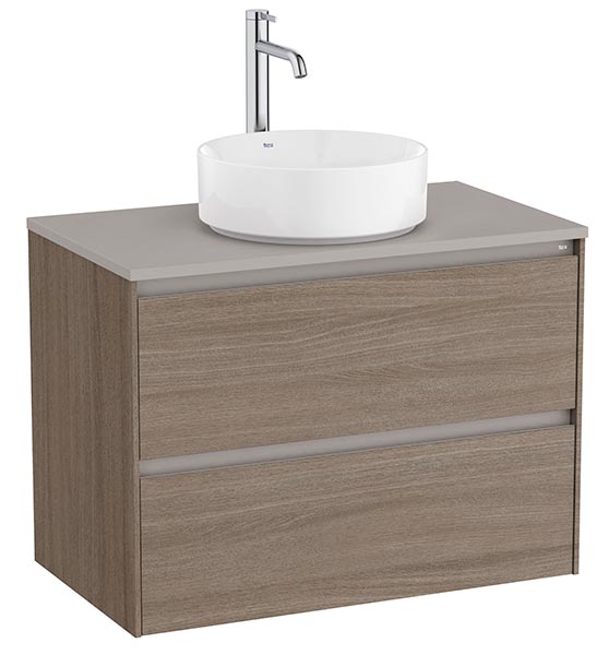 [PROCA851728511] Mueble base Ona c/2 cajones, p/lavabo de sobre encimera centrado, 794x457x583 mm, olmo oscuro, (A851728511)