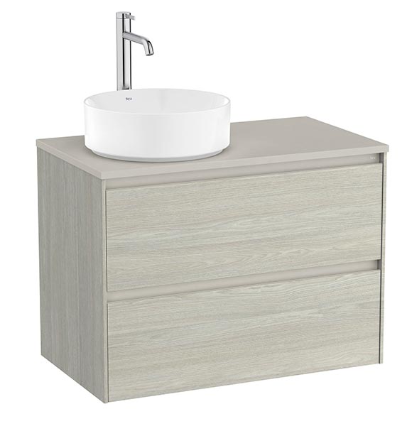 [PROCA851729512] Mueble base Ona c/2 cajones, p/lavabo de sobre encimera a la izquierda, 794x457x583 mm, roble claro, (A851729512)