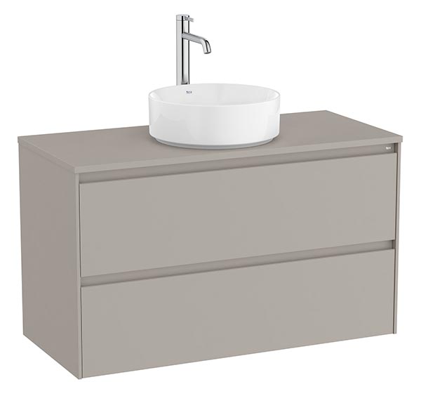 [PROCA851730510] Mueble base Ona c/2 cajones, p/lavabo de sobre encimera, 994x457x583 mm, gris mate, (A851730510)
