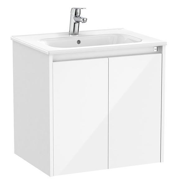 Conjunto Unik Tenet (mueble base c/2 puertas y lavabo) 585x460x565 mm, blanco brillo, (A851773806)