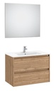 Conjunto Pack Tenet (mueble base c/2 cajones, lavabo, espejo y aplique LED) 785x460x565 mm, nogal, (A851787517)