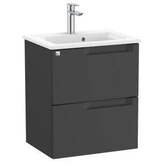 Conjunto Aleyda Unik (mueble base compacto c/2 cajones y lavabo) 505x380x565 mm, negro mate, (A851809523)