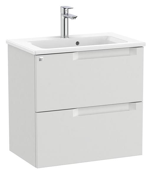 Conjunto Aleyda Unik (mueble base compacto c/2 cajones y lavabo) 605x380x565 mm, gris piedra, (A851810514)