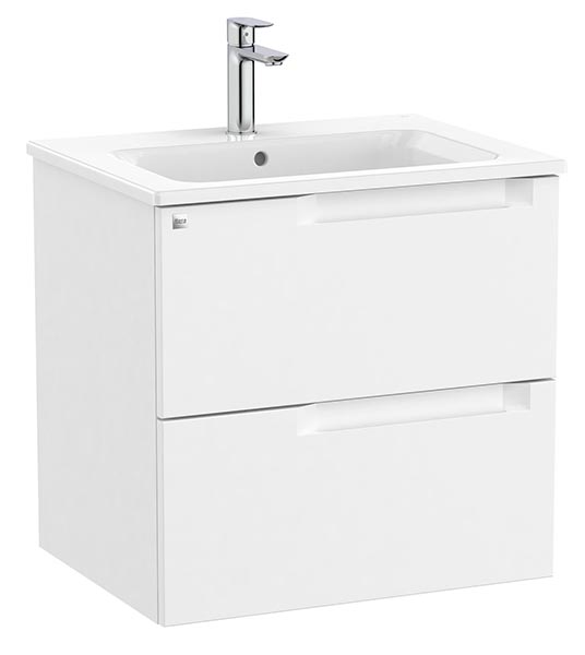 Conjunto Aleyda Unik (mueble base c/2 cajones y lavabo) 605x460x565 mm, blanco mate, (A851813509)