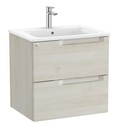 Conjunto Aleyda Unik (mueble base c/2 cajones y lavabo) 605x460x565 mm, blanco madera, (A851813525)