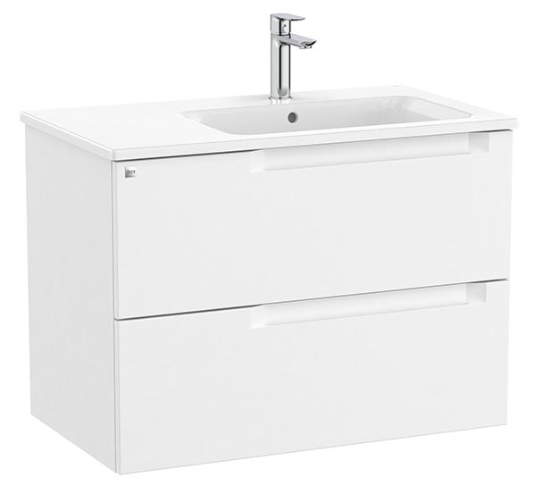Conjunto Aleyda Unik (mueble base c/2 cajones y lavabo a la derecha) 805x460x565 mm, blanco mate, (A851815509)