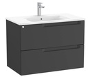 Conjunto Aleyda Unik (mueble base c/2 cajones y lavabo centrado) 805x460x565 mm, negro mate, (A851816523)