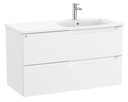 Conjunto Aleyda Unik (mueble base c/2 cajones y lavabo asimétrico a la derecha) 1005x460x565 mm, blanco mate, (A851818509)