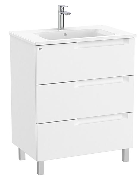 Conjunto Aleyda Unik (mueble base c/3 cajones y lavabo) 705x460x740 mm, blanco mate, (A851822509)