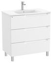 Conjunto Aleyda Unik (mueble base c/3 cajones y lavabo centrado) 805x460x740 mm, blanco mate, (A851824509)