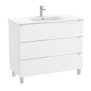 Conjunto Aleyda Unik (mueble base c/3 cajones y lavabo centrado) 1005x460x740 mm, blanco mate, (A851827509)