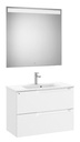 Conjunto Aleyda Pack (mueble base compacto c/2 cajones, lavabo y espejo LED) 805x380x565 mm, blanco mate, (A851832509)